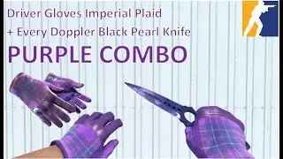 Driver Gloves Imperial Plaid + All Doppler Black Pearl Knife | PURPLE COMBO | CS2 Showcase