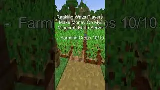 Ranking Ways Players Make Money On My Minecraft Earth Server #shorts #minecraft #map #earth