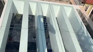Glass skylight  laminated  toughened 6+6