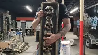 Foam skull column.