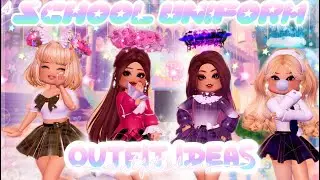 4 SCHOOL UNIFORM OUTFIT IDEAS INSPIRED BY HALOS FOR THE NEW ROYALE HIGH SCHOOL 🏰🌟