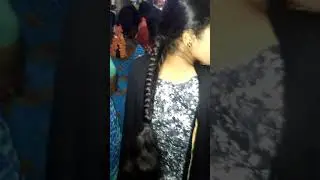 French braid long hair touching soft silky