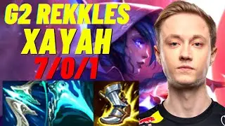 G2 REKKLES PLAYS XAYAH VS VAYNE ADC |EUW CHALLENGER PATCH 11.5| [League of Legends] Full Gameplay