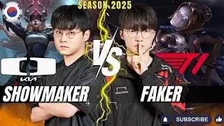 DK ShowMaker vs T1 Faker - ShowMaker SYNDRA vs Faker ORIANNA Mid - Patch 25.24 KR Ranked | lolrec