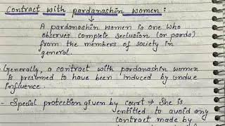 Contract with Pardanashin Women || Difference between Coercion & Undue Influence