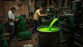 Turning Waste Plastic Bags into Strong Rope | Simple Recycling Factory Process (2025)