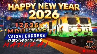 🎆Happy New year 2026 guys | 12636 MDU - MS | Vaigai SF express | Exploring new route | #msts