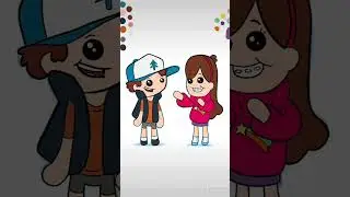 Drawing Dipper & Mabel Pines in My Style #artist #gravityfalls #artist