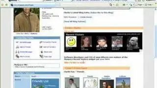 Myspace Recent Visitors Widget