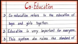 Write 10 Line Essay on Co-education in English| Co-education essay in English|