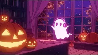 Ghostly Whispers 👻 Halloween Lofi ~ Cozy Chillhop Beats for Study, Reading & Midnight Calm 🌙