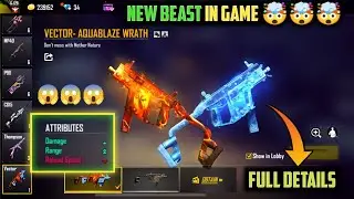 VECTOR AQUABLAZE WRATH ABILITY TEST | NEW VECTOR AQUABLAZE SKIN FREE FIRE | NEW VECTOR  FULL DETAIL