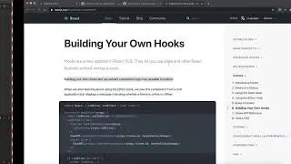 Advanced Concepts in React Part 2 - Our First Custom Hooks
