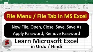 New File, Open, Close, Save, and Save As a File in Excel || MS Excel File Tab