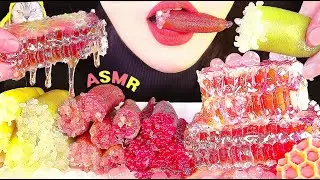 ASMR, finger Lime, соты, Mukbang, звуки еды, приятные хрустящие звуки боба,