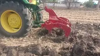 Chisel plough performance in hard soil. Call on 8181038038 for more details. 