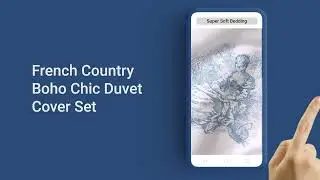 Blue Toile De Jouy Cotton Percale Duvet Cover Bedding Set