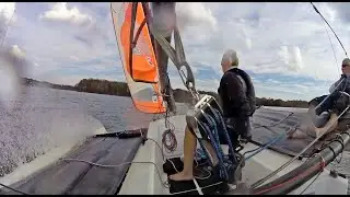 Astus 16.5 Sport Trimaran sailing under the Cloud Streets - What goes up must come down!