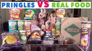 PRINGLES VS REAL FOOD CHALLENGE • Pringles Chips or Real Food ? - Studio Bubble Tea