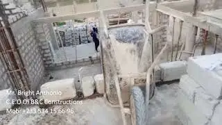 Building in Ghana First Floor Superstructure | Ep-54 | The Oyarifa Project #brightandclara