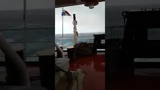 STORM 🌊 Mediterranean Storm - Waves Crashing Over the Stern - Real Sea Power ⚓WAVES