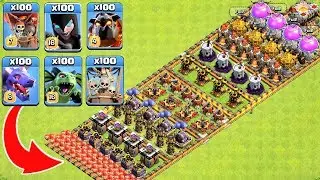 Who Can Survive This Difficult Trap on COC? Trap VS Troops #4 Calsh Of Clans