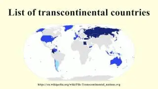List of transcontinental countries