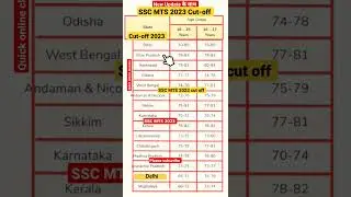 SSC MTS 2023 😃 Cut off 2023 🔥 पिछले वर्ष के आधर पर इस बार कि Cut off 😃#shorts #ssc #sscmts #cutoff