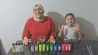 3 RENK  SLİME CHALLENGE  YAPTIK