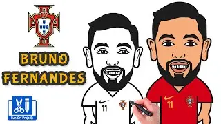 How To Draw Bruno Fernandes | Portuguese Magnifico - Draw Football Player Easy Step By Step