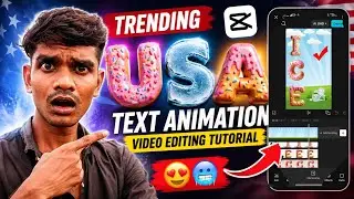 Trending usa text animation video editing tutorial 😍🥶