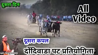 दूसरा कपल दोंदिवाडा पट प्रतियोगिता 😃 दूसरा दिन 👇 Ox Race Pat Pratiyogita Video 👫 Barghati Bhaiya Pat