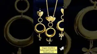 Italian gold chain set Hallmark 916 🔥🔥#jewellery #916gold #hallmarkjewellery  #shorts