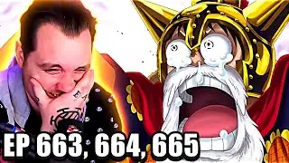 One Piece REACTION Episode 663, 664, & 665
