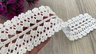 NEW DESIGN Only 2 Rows Crochet Dandel Runner, Towel Edge and Interim Pattern