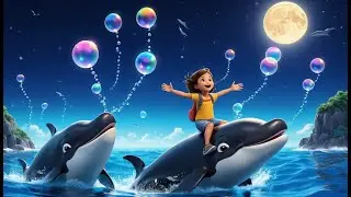 Whales Go Dancing Under the Moon! | Fun Ocean Song for Kids | Whale Dance Adventure