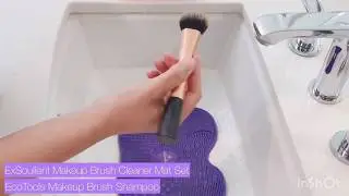 Most Easy Way to Clean Makeup Brushes ft. ExSoullent & Ecotools Makeup Brush Cleaner