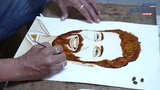 Baroda&rsquo;s Coffee Artist Creates a Special Gift for Virat Kohli & Rohit Sharma