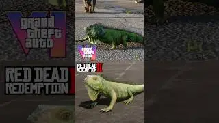 Animals in GTA 6 vs RDR2 - Iguana, Raccoon, Seagull