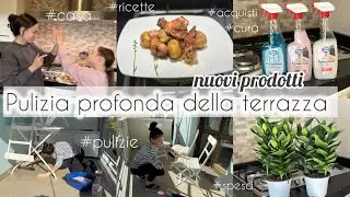 Pulizia PROFONDA della TERRAZZA | Nuovo prodotti | Cena ali di pollo con patate al forno 