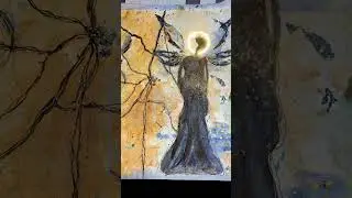 Open your wings! #artideas #mixedmedia #collage #artist #acrylicpainting #funart #viralvideo