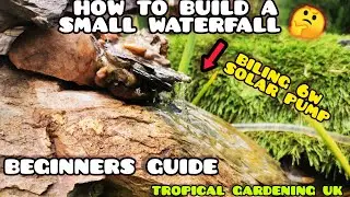 How to Build a Simple WATERFALL using the Biling 6w Solar Pump 🤔 a BEGINNERS GUIDE to Water Features