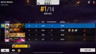 E a tropa do WZD n&atilde;o tem como #julio_vlg jogando Free Fire br ranqueada (pt1