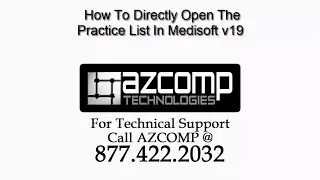 How To Directly Open The Practice List In Medisoft v19