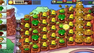 [ Hack-Game ] Plants Vs Zombies Mod To Play | All Pea PVZ Vs Gargantuar Vs All Zombies On The Roof