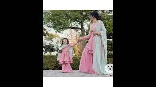 Punjabi Suits designs Mother & Daughter matching 2021// Punjabi Outfits for Mom daughter 2021//