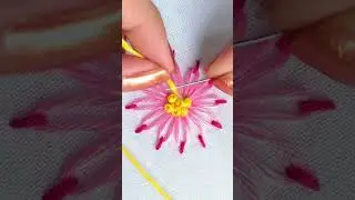 Fancy Flower Embroidery Designs~wow! #stitch #easy #beautiful #needlework #handcraft #shorts