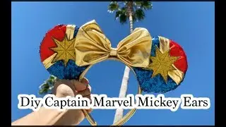 DIY captain marvel mickey ears