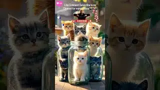 Cat's in Bottle Jar 🫙 #cats #bottle #jar #cat #aishorts #kitten #ai #funny #funnycats #animals