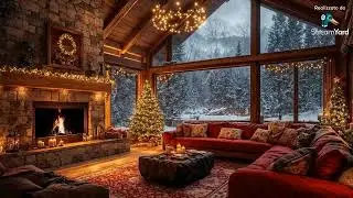 Relaxing Christmas Jazz Music 🎄 Cozy Fireplace Ambience for Sleep, Study & Relax